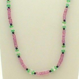 Collar Zafiro rosa-JCL12b